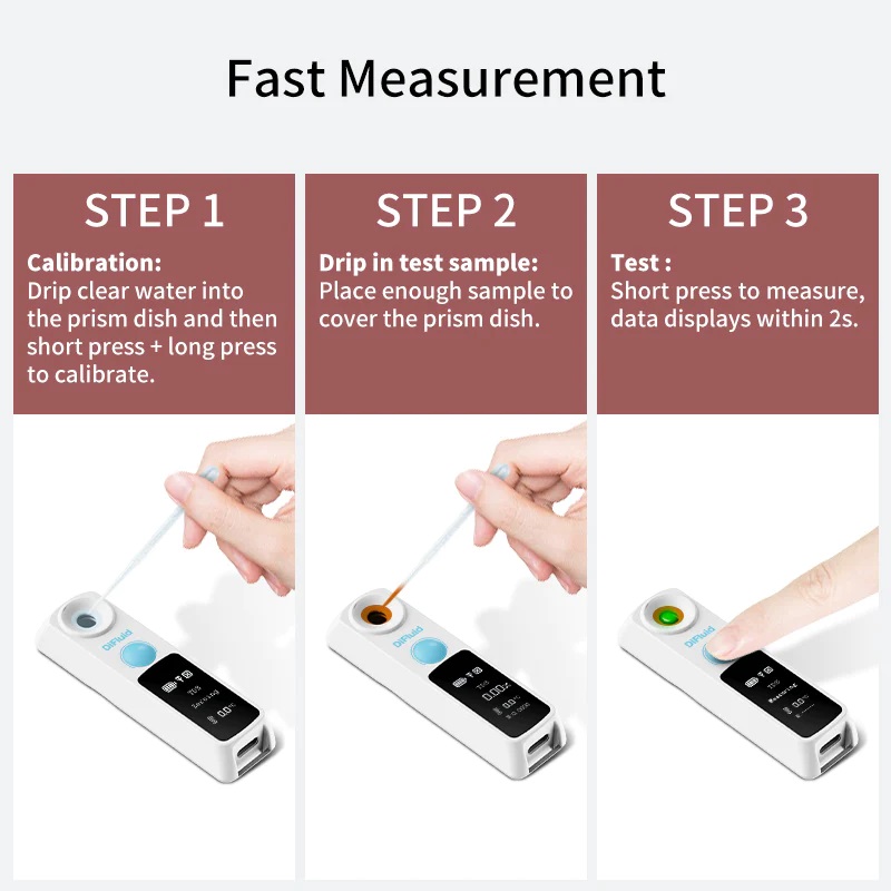 DiFluid Coffee TDS Refractometer, Save Data & Rechargeable Coffee TDS Meter  with Range 0-26%,Precision ±0.03%, 0.01% Resolution, Portable, Waterproof -  Yahoo Shopping