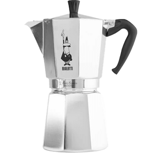 Bialetti Moka Express Espresso 6 -Cup, Aluminum Silver